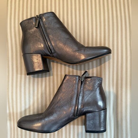 Bianca Di Silver Metallic Leather Ankle Booties - Picture 2 of 7